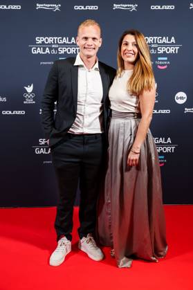Union s head coach Karel Geraerts and his wife Julie Vanlerberghe pictured before the Sportgala award show, to announce the women and men of the year 2022, Friday 06 January 2023 in Antwerp. KURTxDESPLENTER  x57917542x