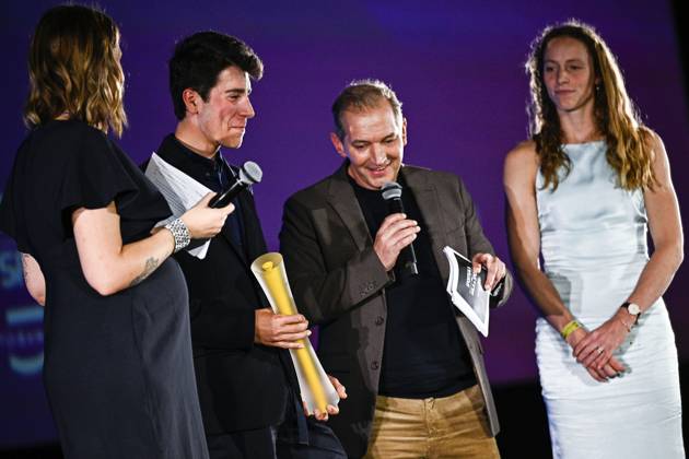 Belgian cyclist Cian Uijtdebroeks pictured during the Sportgala award show, to announce the women and men of the year 2022, Friday 06 January 2023 in Antwerp. JASPERxJACOBS x57919494x