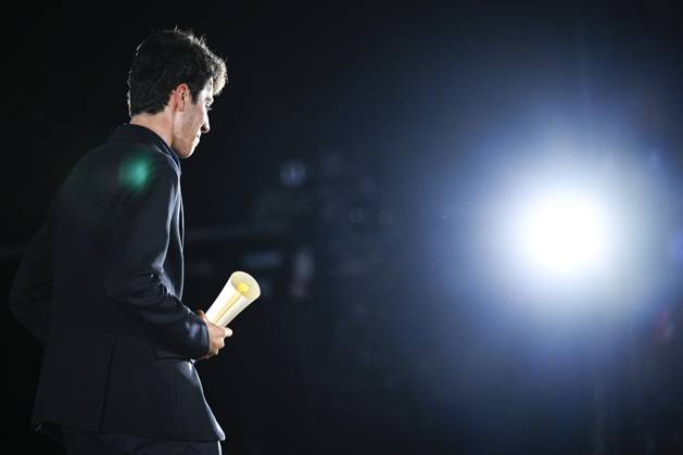 Belgian cyclist Cian Uijtdebroeks pictured during the Sportgala award show, to announce the women and men of the year 2022, Friday 06 January 2023 in Antwerp. JASPERxJACOBS x57919495x
