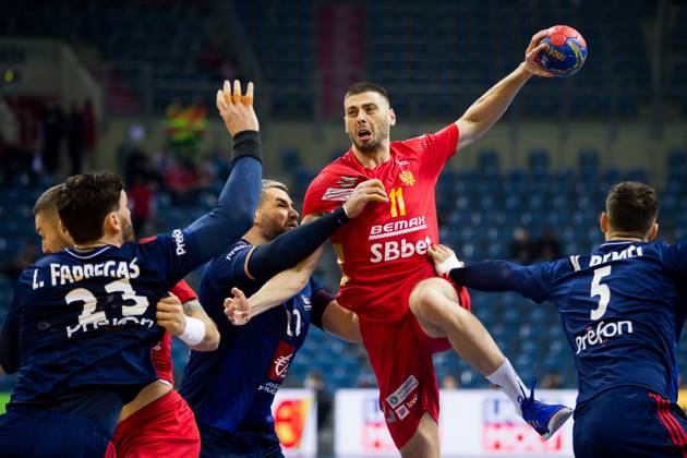 VUJOVIC Branko (Montenegro) HANDBALL : France vs MontÃ nÃ gro - Championnats du monde 2023 - Cracovie - 01 18 2023 LaurentTheophile Panoramic 