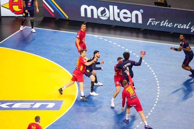 18 01 23 Tauron Arena Krakow Francja - Czarnogora 28 Mistrzostwa Swiata w Pilce Recznej Mezczyzn n z: Prandi Dylan Nahi 28th IHF World Men s Championship France - Montenegro Mateusz Januszek Newspix.pl --- Newspix.pl  MJ23011800029-18