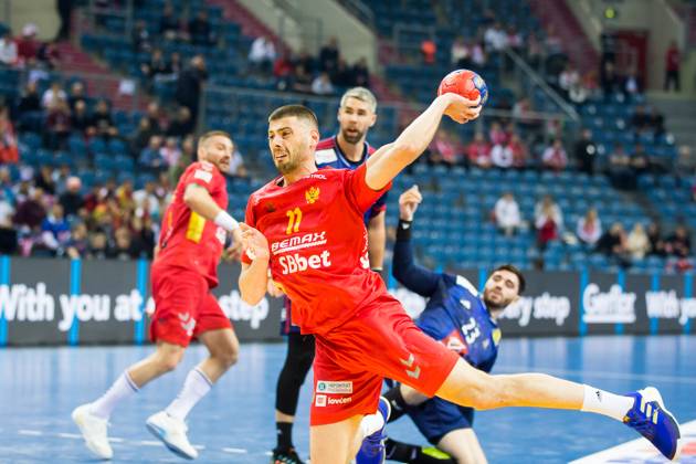 VUJOVIC Branko (Montenegro) HANDBALL : France vs MontÃ nÃ gro - Championnats du monde 2023 - Cracovie - 01 18 2023 LaurentTheophile Panoramic 