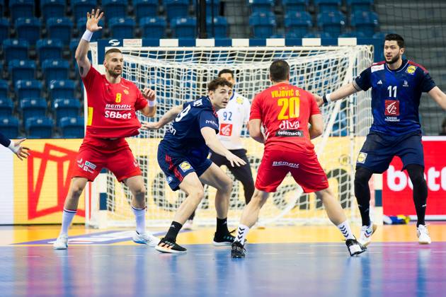 Thibaud Briet (France) HANDBALL : France vs MontÃ nÃ gro - Championnats du monde 2023 - Cracovie - 01 18 2023 LaurentTheophile Panoramic 