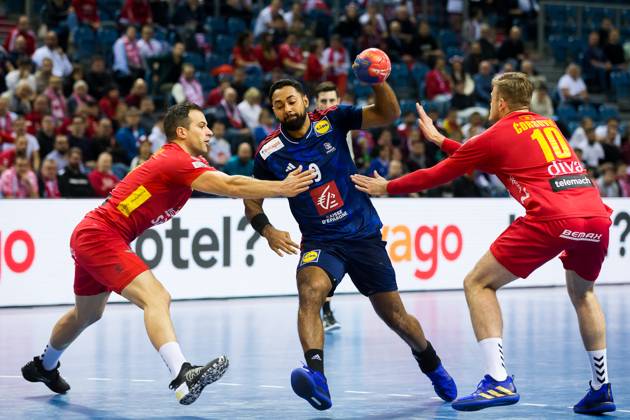 Melvyn Richardson (France) HANDBALL : France vs MontÃ nÃ gro - Championnats du monde 2023 - Cracovie - 01 18 2023 LaurentTheophile Panoramic 