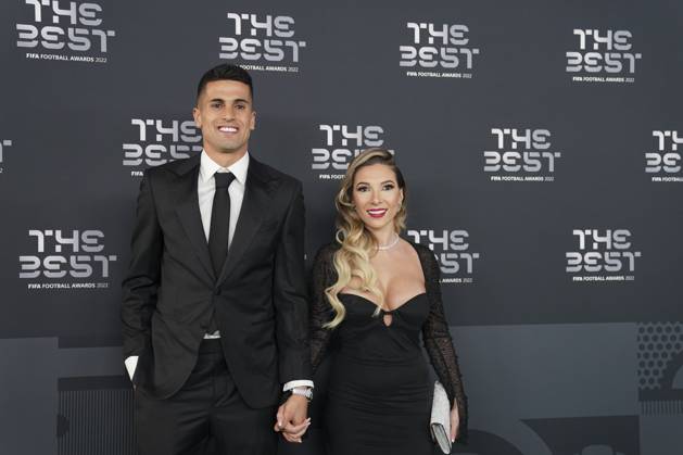 Paris, France, February 27th 2023: Portugal and Manchester City defender Joao Cancelo and his girlfriend Daniela Machado arrive at The Best FIFA Football Awards 2022 at Salle Pleyel in Paris, France. (Daniela Porcelli SPP) Copyright: xDanielaxPorcellix xSPPx spp-en-DaPoSp-djp270223-101537