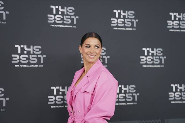 Paris, France, February 27th 2023: USA and San Diego Wave attacker Alex Morgan arrives at the The Best FIFA Football Awards 2022 at Salle Pleyel in Paris, France. (Daniela Porcelli SPP) Copyright: xDanielaxPorcellix xSPPx spp-en-DaPoSp-djp270223-101631