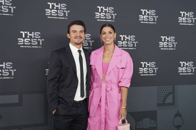 Paris, France, February 27th 2023: USA and San Diego Wave attacker Alex Morgan arrives with her husband Servando Carrasco at the The Best FIFA Football Awards 2022 at Salle Pleyel in Paris, France. (Daniela Porcelli SPP) Copyright: xDanielaxPorcellix xSPPx spp-en-DaPoSp-djp270223-101652
