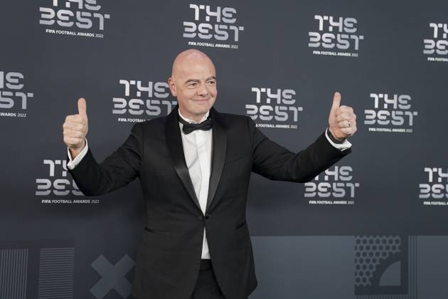 Paris, France, February 27th 2023: FIFA President Gianni Infantino arrives at The Best FIFA Football Awards 2022 at Salle Pleyel in Paris, France. (Daniela Porcelli SPP) Copyright: xDanielaxPorcellix xSPPx spp-en-DaPoSp-djp270223-101385