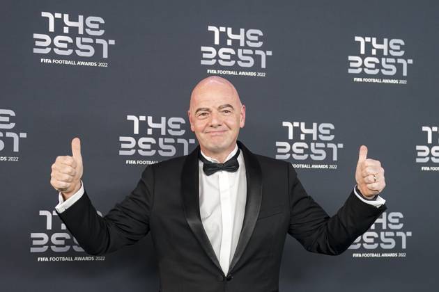 Paris, France, February 27th 2023: FIFA President Gianni Infantino arrives at The Best FIFA Football Awards 2022 at Salle Pleyel in Paris, France. (Daniela Porcelli SPP) Copyright: xDanielaxPorcellix xSPPx spp-en-DaPoSp-djp270223-101388