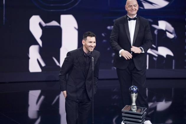 Bilder des Jahres 2023, Sport 02 Februar Sport Themen der Woche KW09 Paris, France, February 27th 2023: Lionel Messi wins The Best Men?s Player at The Best FIFA Football Awards 2022 at Salle Pleyel in Paris, France. (Daniela Porcelli SPP) Copyright: xDanielaxPorcellix xSPPx spp-en-DaPoSp-djp270223-102192