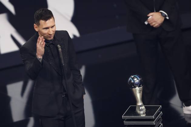 Lionel Messi FOOTBALL : The Best FIFA Football Awards 2022 - 27 02 2023 MichaelBaucher Panoramic 