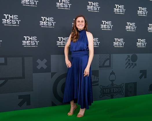 Paris, France, February 27th 2023: Heather O Reilly - fromer USA footballer - on the green carpet during the The Best FIFA Football Awards 2022 at Salle Pleyel in Paris, France. (Daniela Porcelli SPP) Copyright: xDanielaxPorcellix xSPPx spp-en-DaPoSp-20230227-DP100880