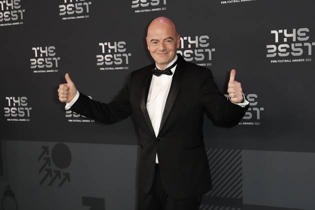 Gianni Infantino FOOTBALL : The Best FIFA Football Awards 2022 - 27 02 2023 MichaelBaucher Panoramic 