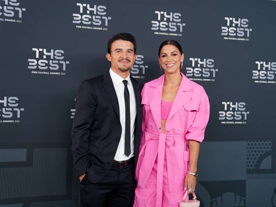 Paris, France, February 27th 2023: USA and San Diego Wave attacker Alex Morgan arrives with her husband Servando Carrasco at the The Best FIFA Football Awards 2022 at Salle Pleyel in Paris, France. (Daniela Porcelli SPP) Copyright: xDanielaxPorcellix xSPPx spp-en-DaPoSp-20230227-DP101650
