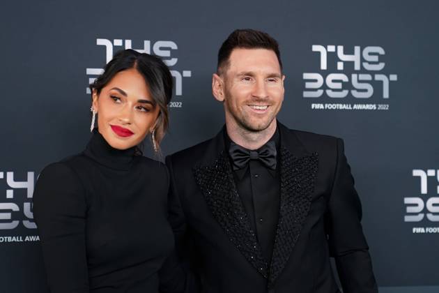 Paris, France, February 27th 2023: Argentina and PSG attacker Lionel Messi arrives with his wife Antonella Roccuzzo at the The Best FIFA Football Awards 2022 at Salle Pleyel in Paris, France. (Daniela Porcelli SPP) Copyright: xDanielaxPorcellix xSPPx spp-en-DaPoSp-20230227-DP101776