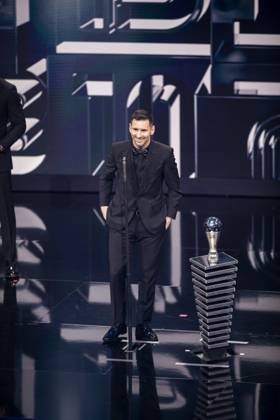 PARIS, FRANCE - FEBRUARY 27: Lionel Messi during The Best FIFA Football Awards 2022 on February 27, 2023 in Paris, France NEWS: The Best FIFA Football Awards 2022 on February 27, 2023 in Paris, France ElyxandroCegarra Panoramic 