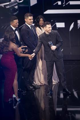 PARIS, FRANCE - FEBRUARY 27: Lionel Messi during The Best FIFA Football Awards 2022 on February 27, 2023 in Paris, France NEWS: The Best FIFA Football Awards 2022 on February 27, 2023 in Paris, France ElyxandroCegarra Panoramic 