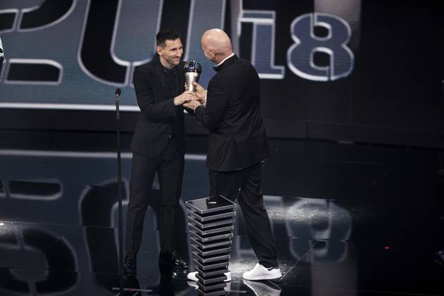 PARIS, FRANCE - FEBRUARY 27: Lionel Messi during The Best FIFA Football Awards 2022 on February 27, 2023 in Paris, France NEWS: The Best FIFA Football Awards 2022 on February 27, 2023 in Paris, France ElyxandroCegarra Panoramic 