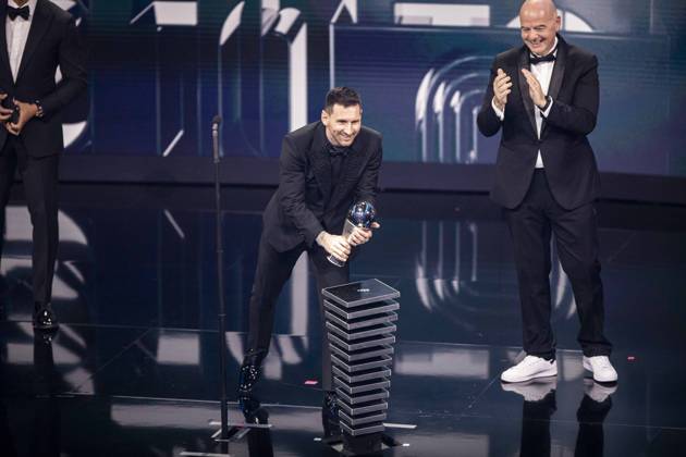 PARIS, FRANCE - FEBRUARY 27: Lionel Messi during The Best FIFA Football Awards 2022 on February 27, 2023 in Paris, France NEWS: The Best FIFA Football Awards 2022 on February 27, 2023 in Paris, France ElyxandroCegarra Panoramic 