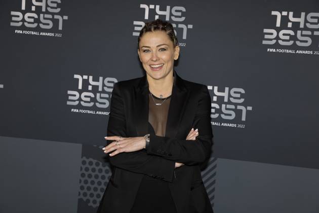 27 Fevrier 2023 : Paris, France : Laure Boulleau arrivant la la soirÃ e des FIFA AWARDS THE BEST 2023 Ã la Salle Pleyel. (Henri Szwarc Starface) 289106 2023-02-27 Paris France  Copyright: xHenrixSwzarcx xStarfacex 0238010460st