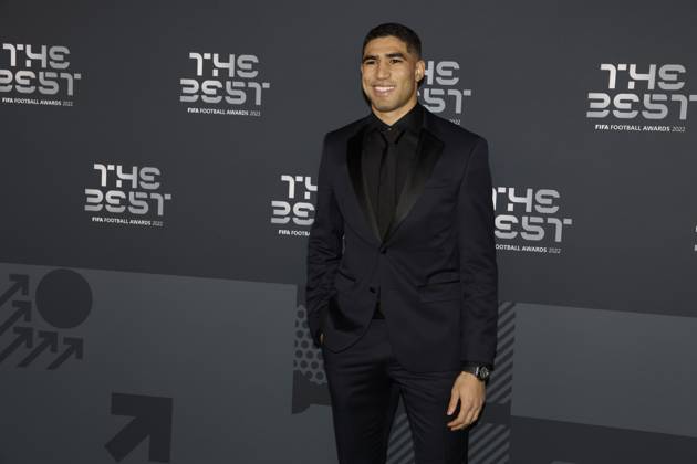 27 Fevrier 2023 : Paris, France : Achraf Hakimi arrivant la la soirÃ e des FIFA AWARDS THE BEST 2023 Ã la Salle Pleyel. (Henri Szwarc Starface) 289106 2023-02-27 Paris France  Copyright: xHenrixSwzarcx xStarfacex 0238010582st
