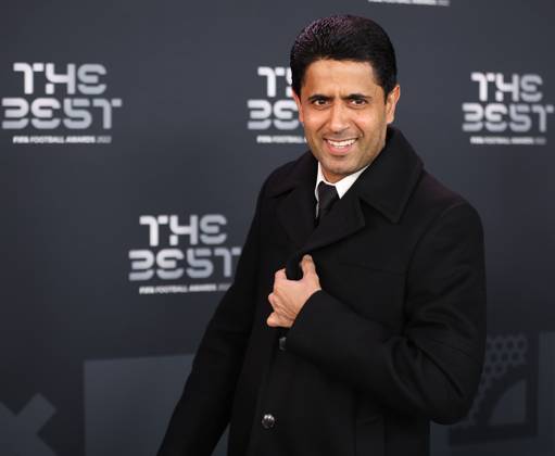 The Best FIFA Football Awards 2022 - Show Nasser al-khelaifi poses for a photo on the Green Carpet ahead of The Best FIFA Football Awards 2022 on February 27, 2023 in Paris, France. Paris France  Copyright: xRaddadxJebarahx originalFilename:jebarah-notitle230227_npm4E.jpg