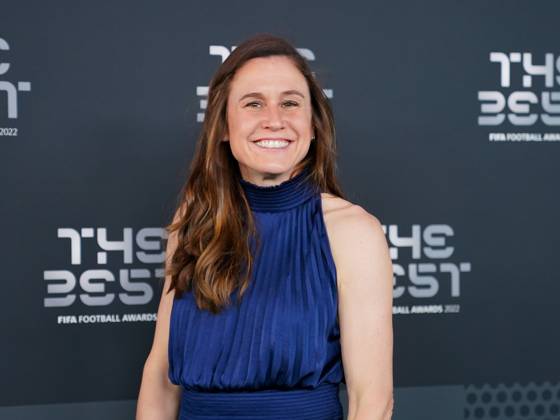 Paris, France, February 27th 2023: Heather O Reilly (former USA football player) on the green carpet during the The Best FIFA Football Awards 2022 at Salle Pleyel in Paris, France. (Daniela Porcelli SPP) Copyright: xDanielaxPorcellix xSPPx spp-en-DaPoSp-20230227-DP100869