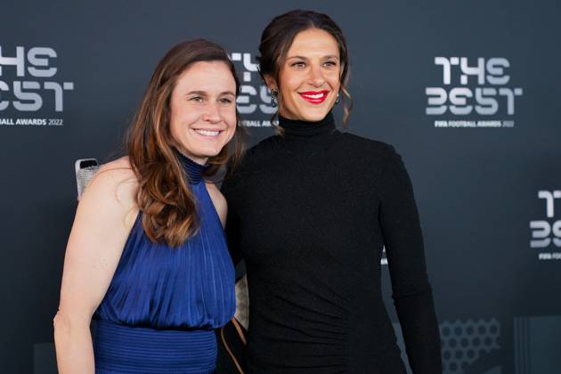 Paris, France, February 27th 2023: Heather O Reilly and Carli Lloyd (former USA football players) on the green carpet during the The Best FIFA Football Awards 2022 at Salle Pleyel in Paris, France. (Daniela Porcelli SPP) Copyright: xDanielaxPorcellix xSPPx spp-en-DaPoSp-20230227-DP100900