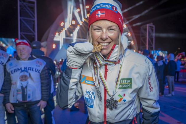 Ski WC 2023 medal ceremony Planica, Slovenia 20230304 Anne Kjersti Kalva from Norway with the medals she has won during the WC after a medal ceremony in Kranjska Gora during the Ski WC 2023 in Planica, Slovenia Photo Heiko Junge NTB Planica Slovenia EDITORIAL USE ONLY RESTRICTED USE FOR BETTING COMPANIES  Copyright: xHeikoxJungex xNTBx