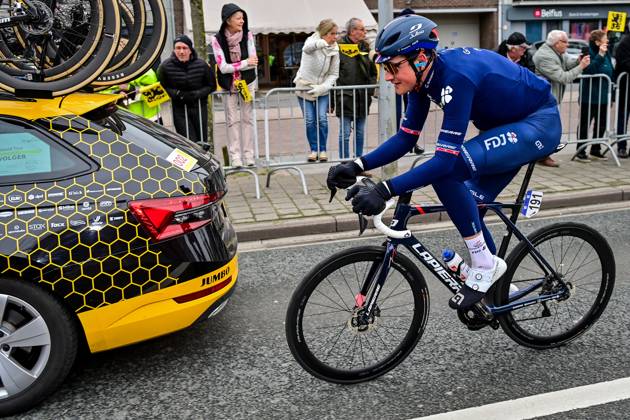 Swiss Stefan Kung of Groupama-FDJ pictured in action during the men s race of the Ronde van Vlaanderen Tour des Flandres Tour of Flanders one day cycling event, 273,4km from Brugge to Oudenaarde, Sunday 02 April 2023. DIRKxWAEM x64035979x