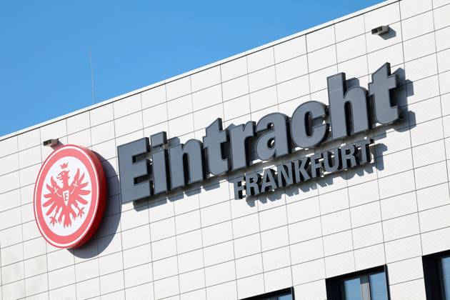 Frankfurt am Main, 03.04.2023 xjfx Eröffnung der Esports Academy von Eintracht Frankfurt v.l., Symbolfoto, Symbolbild: Eintracht Frankfurt, Profi Campus, Logo Copyright: JoaquimxFerreira