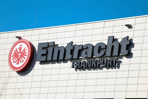 Frankfurt am Main, 03.04.2023 xjfx Eröffnung der Esports Academy von Eintracht Frankfurt v.l., Symbolfoto, Symbolbild: Eintracht Frankfurt, Profi Campus, Logo Copyright: JoaquimxFerreira