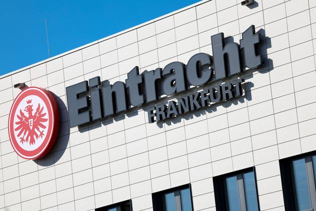Frankfurt am Main, 03.04.2023 xjfx Eröffnung der Esports Academy von Eintracht Frankfurt v.l., Symbolfoto, Symbolbild: Eintracht Frankfurt, Profi Campus, Logo Copyright: JoaquimxFerreira