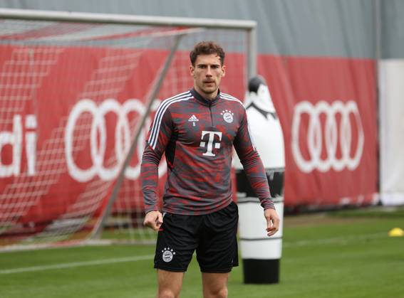 München, Deutschland 18. April 2023: Fussball, Herren, Saison 2022 2023, FC Bayern München, Säbener Strasse, Trainingsgelände, Training, Abschlusstraining Leon Goretzka (FC Bayern München)