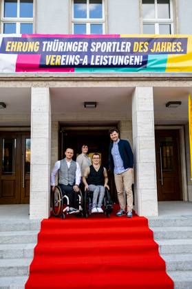 21.04.23, GER, Saison 22, Maenner Frauen Mannschaft, Ehrung Thüringer Sportler des Jahres 2022 der Landessportbund und die Stiftung Thüringer Sporthilfe ehren die Thüringer Sportler des Jahres 2022, im Bild zu sehen Thomas Trautmann Ilmenau Festhalle Ilmenau Thüringen Deutschland