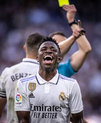 Real Madrid x Almeria Vini Jr (Real Madrid) in action during the game against Almeria valid for La Liga at the Santiago Bernabeu stadium, in Madrid, today April 29, 2023. Copyright: xx AB4I5883