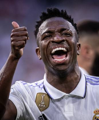 Real Madrid x Almeria Vini Jr (Real Madrid) in action during the game against Almeria valid for La Liga at the Santiago Bernabeu stadium, in Madrid, today April 29, 2023. Copyright: xx AB4I5886