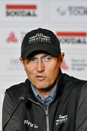 Belgian Nicolas Colsaerts pictured during a press conference, PK, Pressekonferenz regarding the 2023 Soudal Open DP World Tour golf tournament, in Schilde, Tuesday 09 May 2023. The 2023 Soudal Open taken place from 11 to 14 May at the Rinkven Golf Club in Schilde. DIRKxWAEM  x66980334x