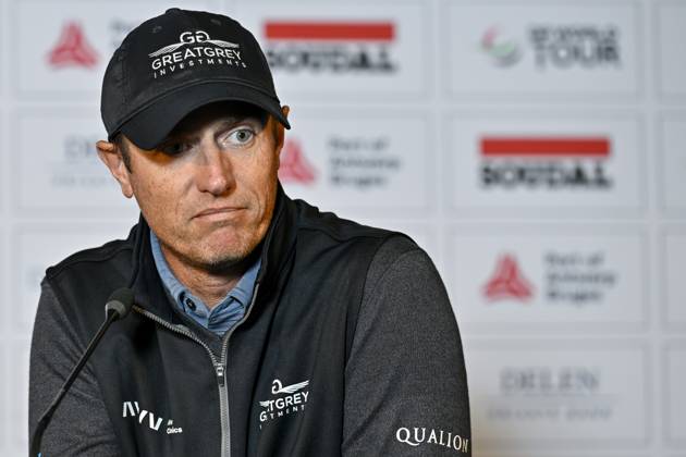 Belgian Nicolas Colsaerts pictured during a press conference, PK, Pressekonferenz regarding the 2023 Soudal Open DP World Tour golf tournament, in Schilde, Tuesday 09 May 2023. The 2023 Soudal Open taken place from 11 to 14 May at the Rinkven Golf Club in Schilde. DIRKxWAEM  x66980340x
