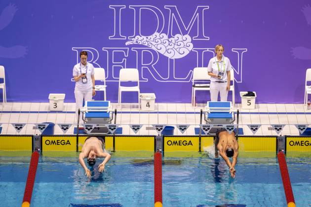 Schwimmen Berlin 11.05.2023 Paraschwimmen Para Schwimmen IDM 2023 Start Feature Rücken