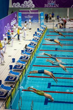 Schwimmen Berlin 11.05.2023 Paraschwimmen Para Schwimmen IDM 2023 Start Feature