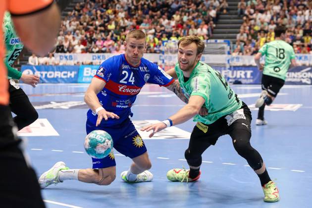 1. Bundesliga Handball Bergischer HC gegen Füchse Berlin, 14.05.2023 Arnor Gunnarsson ( 11 Bergischer HC) - 1. Bundesliga Handball Bergischer HC gegen Füchse Berlin 14.05.2023 in Düsseldorf. Copyright: xBEAUTIFULxSPORTS KennyxBeelex