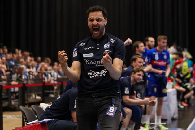 1. Bundesliga Handball Bergischer HC gegen Füchse Berlin, 14.05.2023 Jamal Naji (Trainer Bergischer HC) - 1. Bundesliga Handball Bergischer HC gegen Füchse Berlin 14.05.2023 in Düsseldorf. Copyright: xBEAUTIFULxSPORTS KennyxBeelex