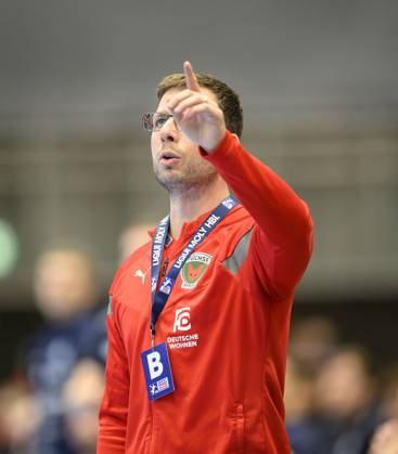 Trainer Jaron SIEWERT (B) Gestik, geste, Handball 1. Bundesliga, 30. Spieltag, Bergischer HC (BHC) - Fuechse Berlin (B) 34:30, am 14.05.2023 in Duesseldorf Deutschland. ÂÂ