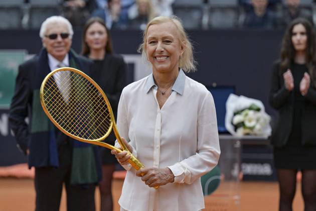 Bilder des Jahres 2023, Sport 05 Mai Sport Themen der Woche KW20 Sport Bilder des Tages May 21, 2023, ROME: Former women s tennis champion Martina Navratilova receives the golden racket before the men s singles final match at the Italian Open tennis tournament in Rome, Italy, 21 May 2023. ANSA ETTORE FERRARI Italian Open tennis tournament  - ZUMAa110 20230521_zaf_a110_047 Copyright: xEttorexFerrarix
