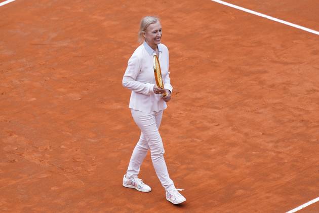 Internazionali BNL D™Italia 2023 - Day Fourteen Former tennis player Martina Navratilova receives Golden Racket 2023 award during Day Fourteen of the Internazionali BNL D Italia 2023 at Foro Italico on May 21, 2023 in Rome, Italy Rome Rome Italy  Copyright: xGiuseppexMaffiax originalFilename:maffia-internaz230521_npU8g.jpg