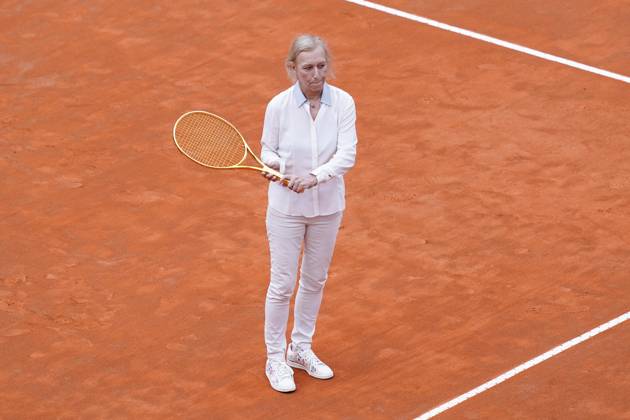 Internazionali BNL D™Italia 2023 - Day Fourteen Former tennis player Martina Navratilova receives Golden Racket 2023 award during Day Fourteen of the Internazionali BNL D Italia 2023 at Foro Italico on May 21, 2023 in Rome, Italy Rome Rome Italy  Copyright: xGiuseppexMaffiax originalFilename:maffia-internaz230521_npXVl.jpg