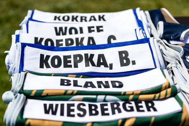 May 27, 2023, Potomac Falls, Virginia, USA: Caddie vests are prepared for the start of round 2 of the LIV Golf DC event at Trump National Golf Club. Potomac Falls USA - ZUMAb237 20230527_znp_b237_005 Copyright: xRobertxBlakleyx