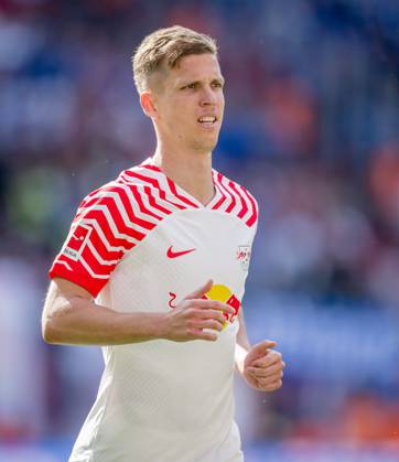 Leipzigs Dani Olmo. Fussball 1. Bundesliga, 34. Spieltag: RB Leipzig - FC Schalke 04 4:2. 27. Mai 2023: Leipzig, Red Bull Arena. RB Leipzig - FC Schalke 04 4:2