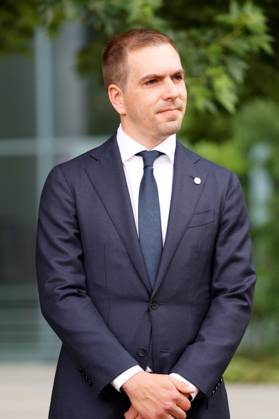 Turnierdirektor EURO 2024 Philipp Lahm, Deutschland, Berlin, Bundeskanzleramt, Bildtermin von Bundeskanzler Scholz und Bundesministerin Faeser mit Vertretern des DFB anlässlich der Fußball-EM 2024 in Deutschland